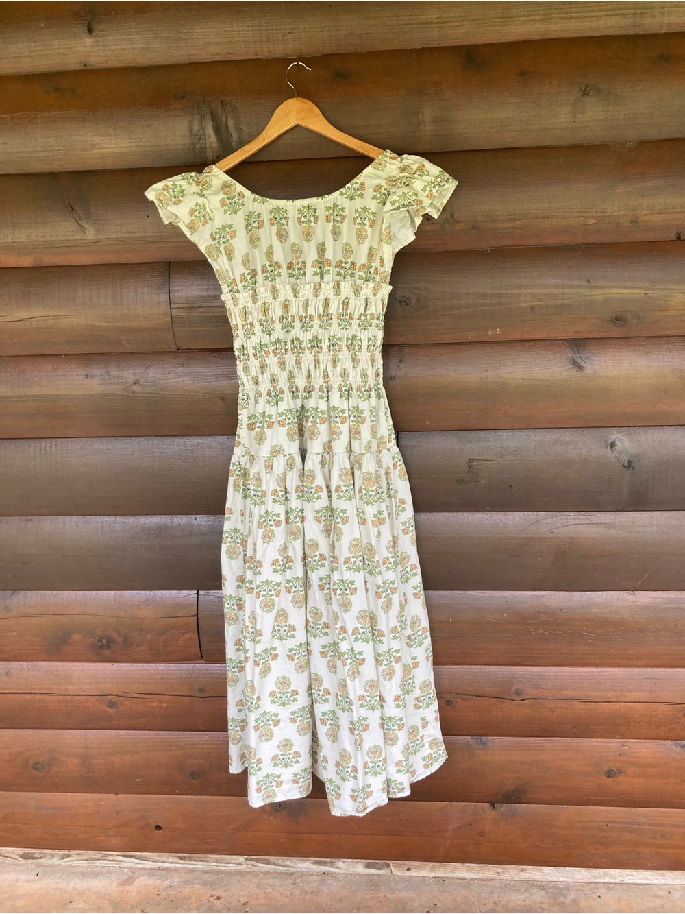 Cotton Smocked Floral Dress - Picture 10 of 11